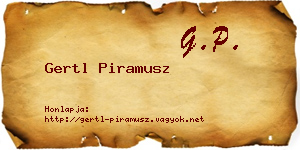 Gertl Piramusz névjegykártya